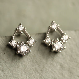 Silver Arch Stud Earrings