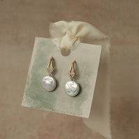 Freshwater Pearl Arrow Drop Earrings