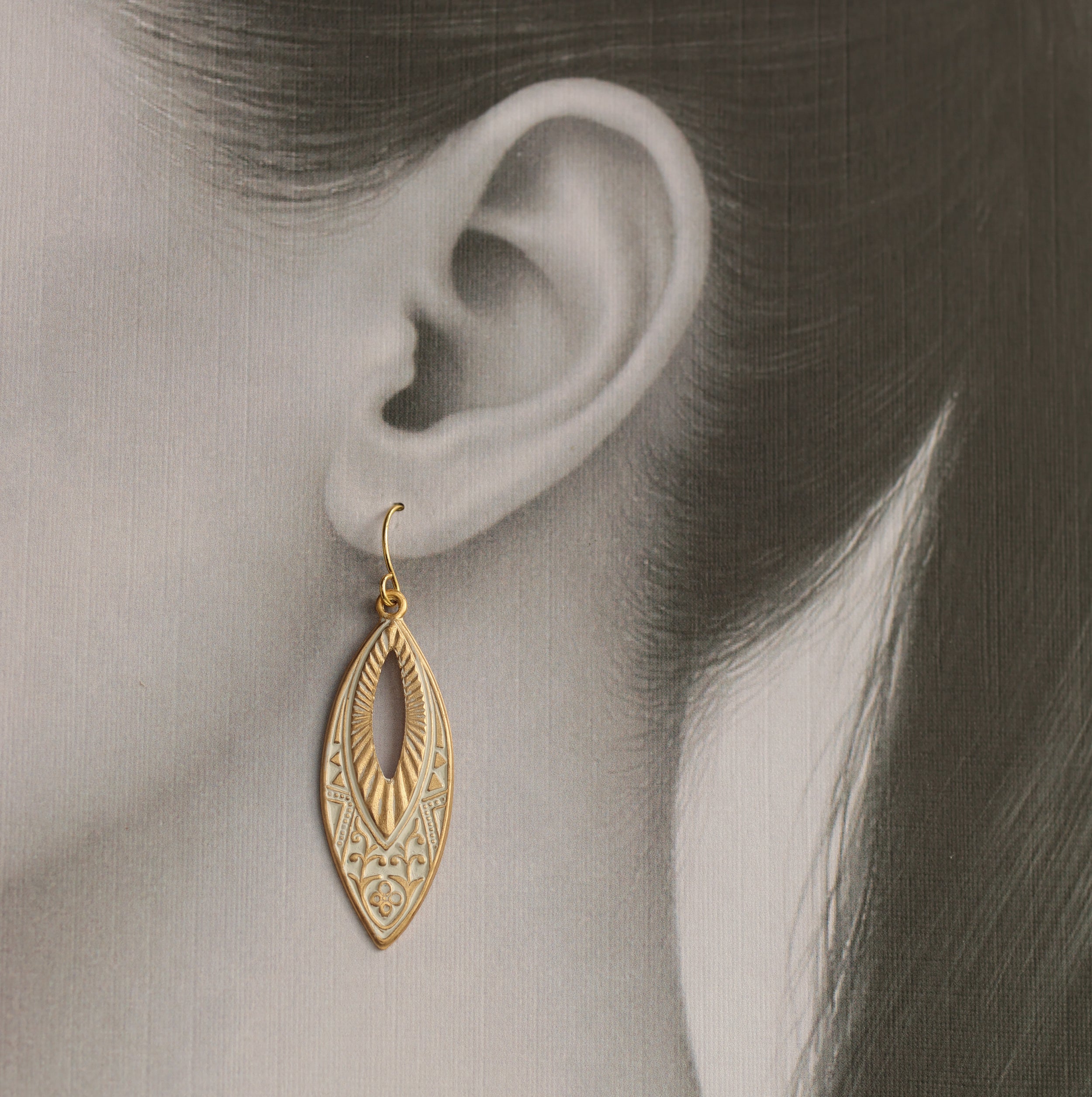 Aztec Navette Earrings