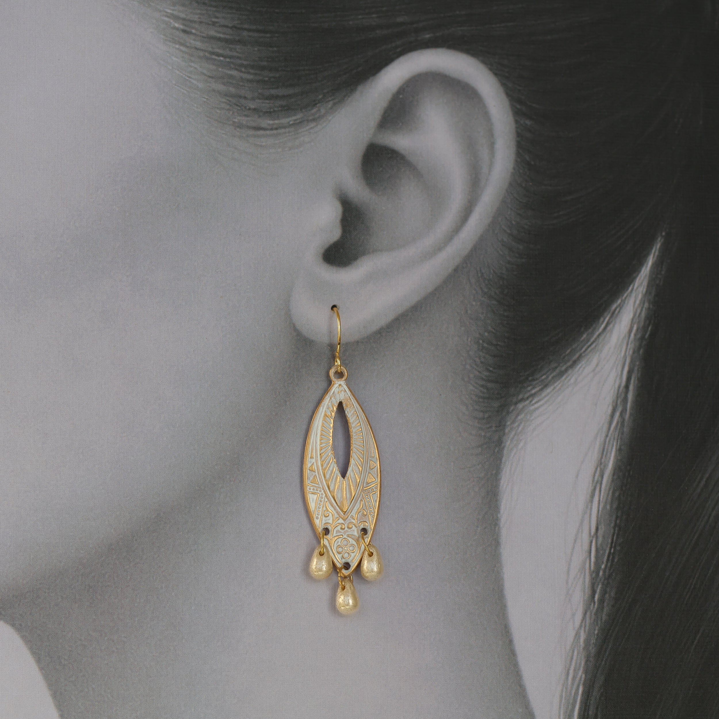 Art Deco Mercury Chandelier Earrings