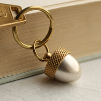 Acorn Squirrel Locket Keyring