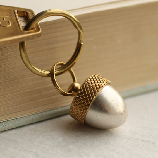 Acorn Squirrel Locket Keyring