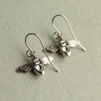 Silver Bee Earrings