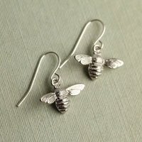 Silver Bee Earrings