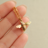Gold Bee Necklace