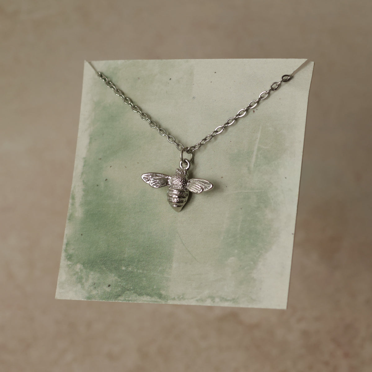 Silver Bee Necklace