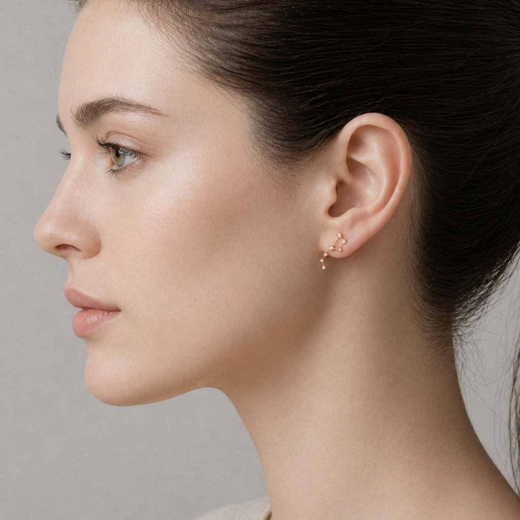 Big Dipper Constellation Stud Earrings