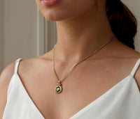 Black Rose Medallion Necklace