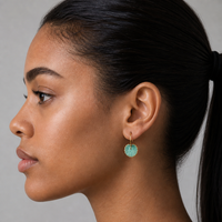 Seafoam Leaf Earrings