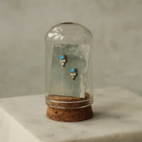 Blue Opal Stud Earrings