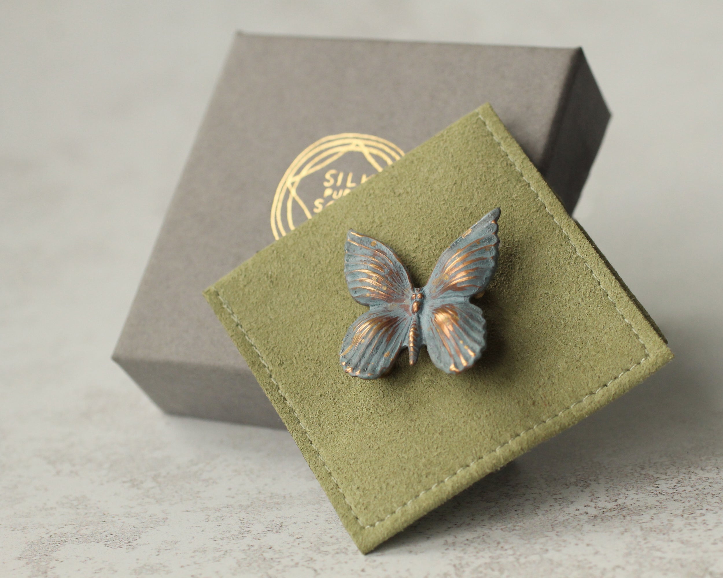 Blue Butterfly Brooch Pin
