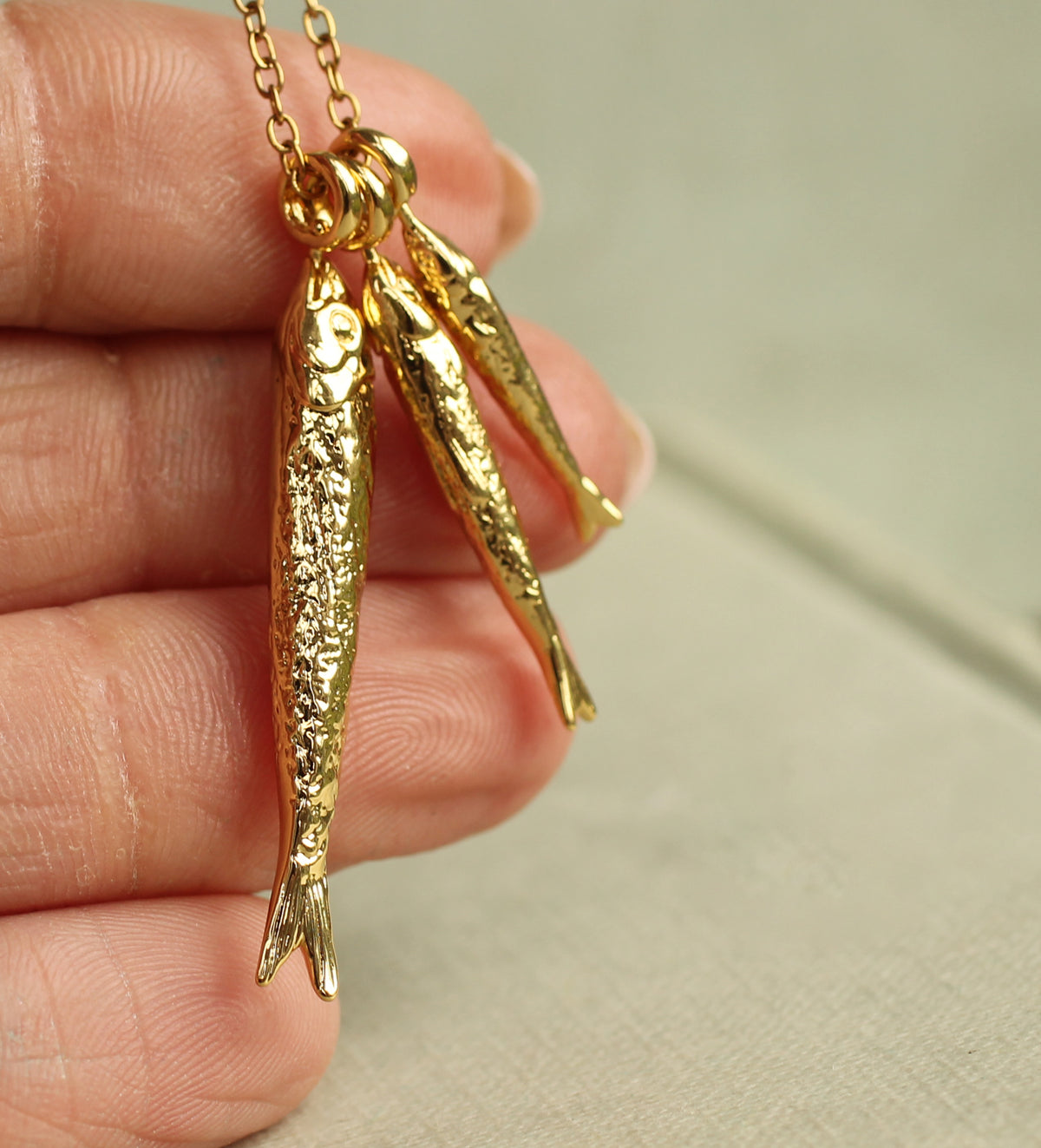 Gold Sardine Necklace