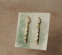 Art Deco Crystal Chrysler Drop Earrings