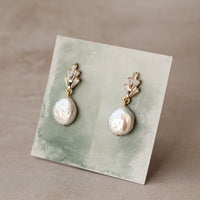 Silver Art Deco Pearl Earrings