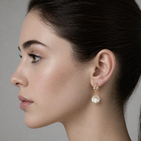 Art Deco Crystal Freshwater Pearl Earrings