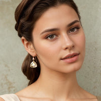 Champagne Yellow Art Deco Bridal Earrings