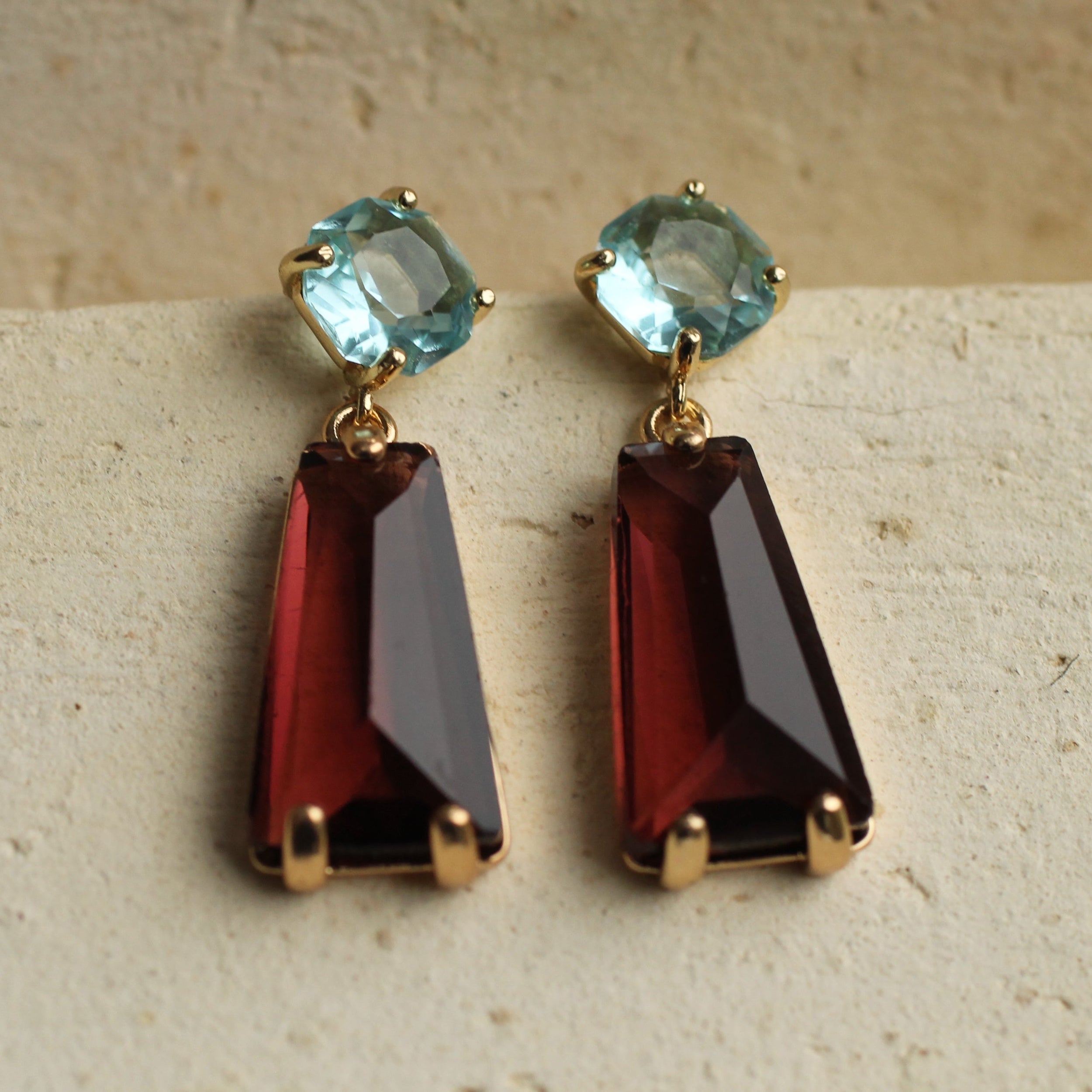 Cinnamon Sapphire Earrings