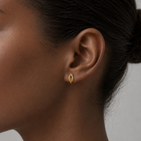 Citrine Teardrop Stud Earrings