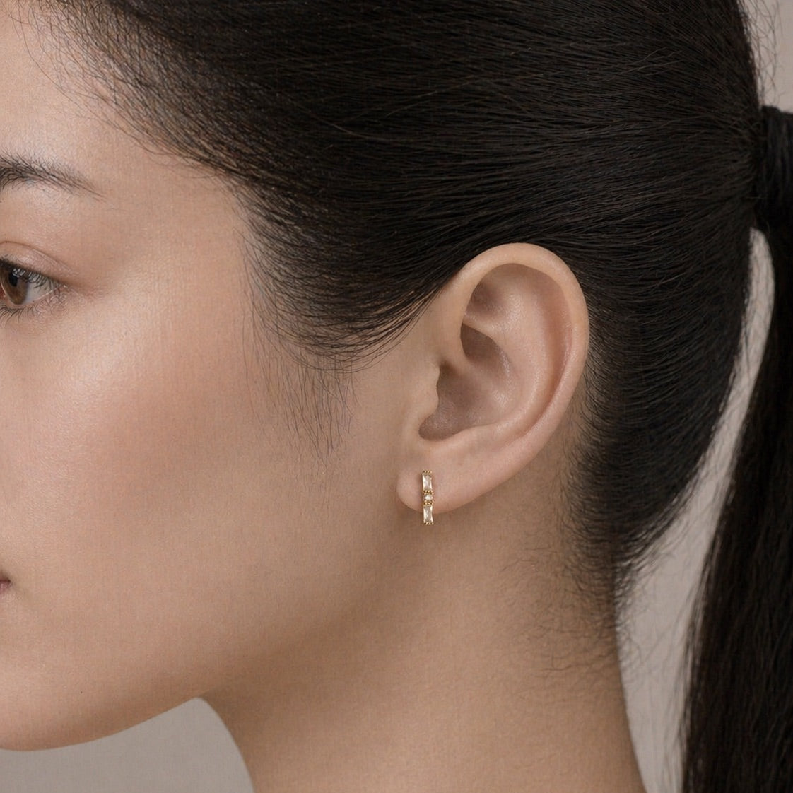 Classic Baguette Studs