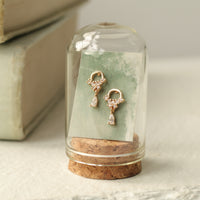 Gold Vermeil Tiny Droplet Hoop Earrings
