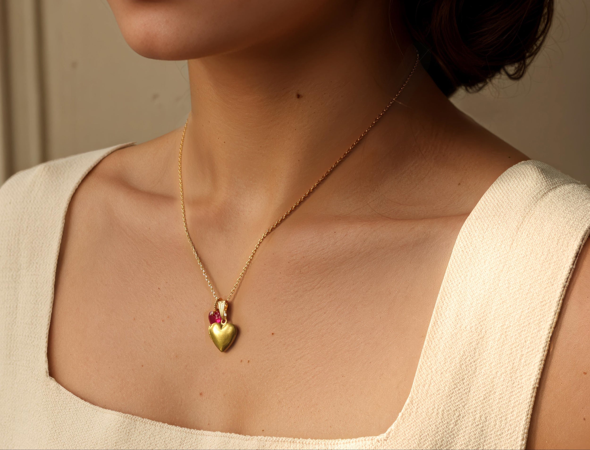 Coeur Rouge Heart Charm Locket