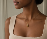 Gold Vintage Sun Charm Locket