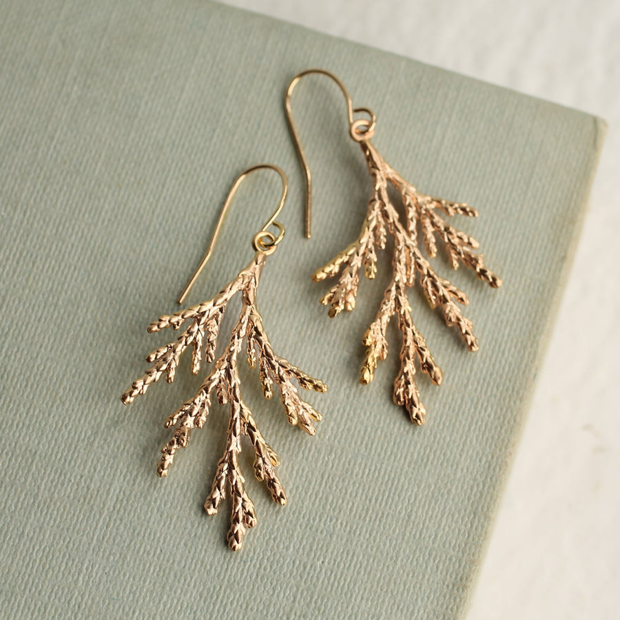 Fir Branch Botanical Earrings