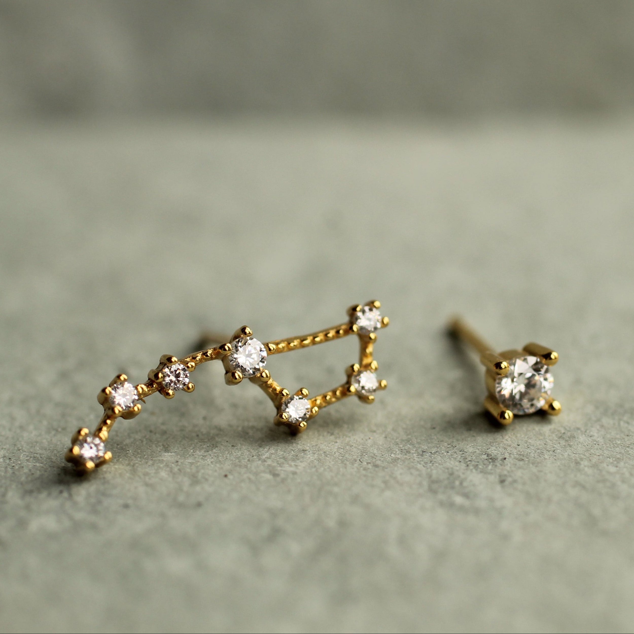Big Dipper Constellation Stud Earrings