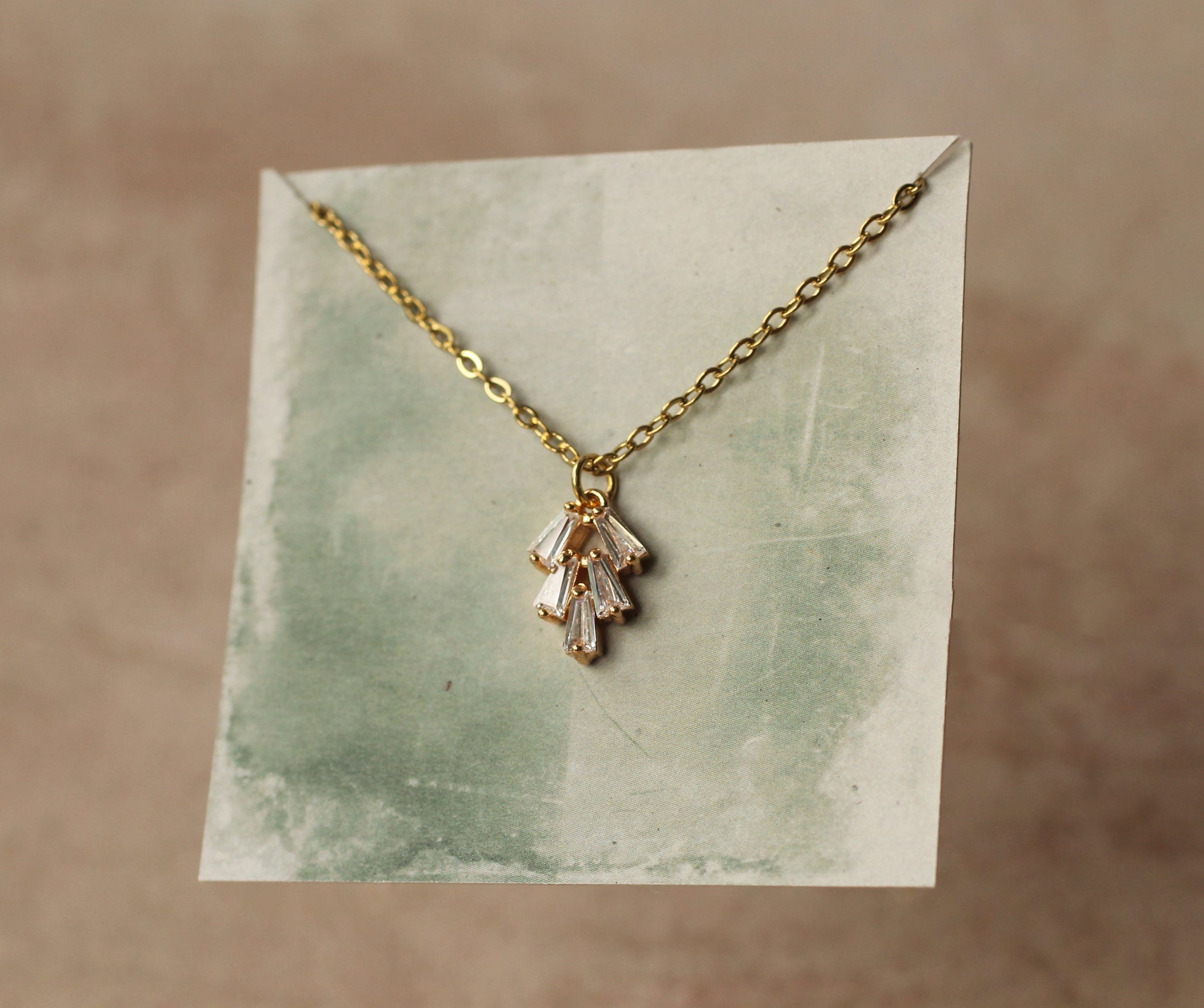 Art Deco Crystal Chrysler Necklace