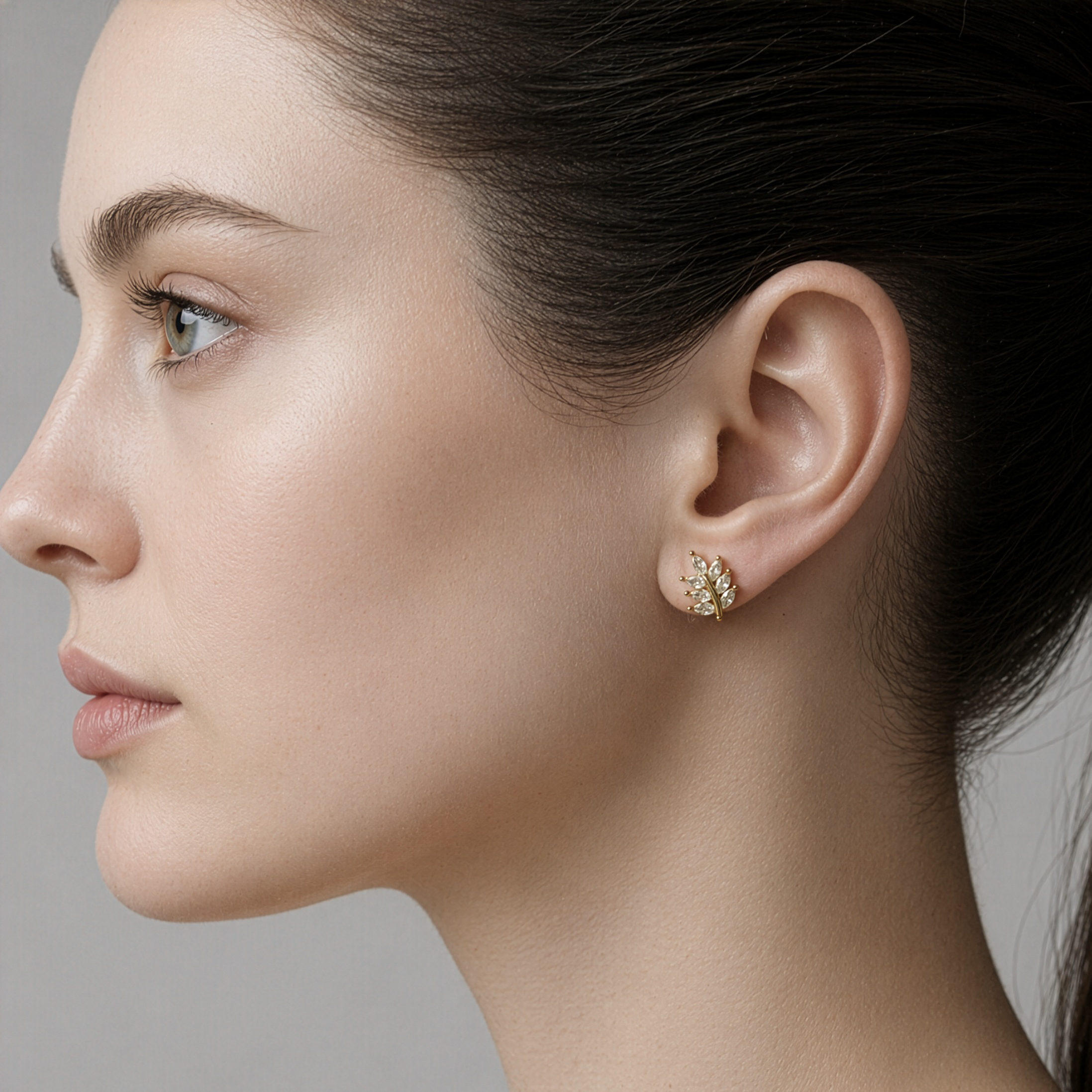 Silver Vintage Leaf Earrings