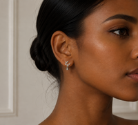Silver Thorn Stud Earrings