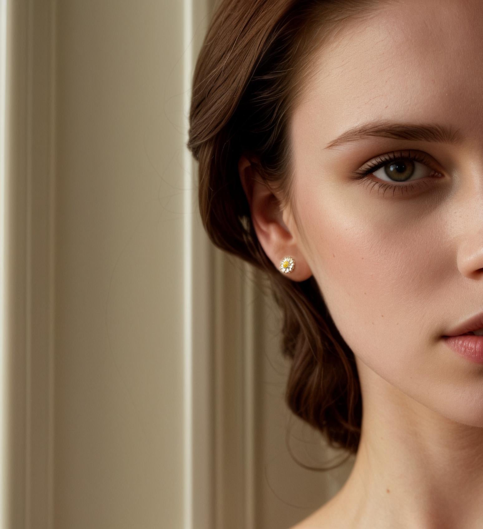 Daisy Enamel Stud Earrings