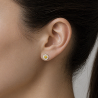 Daisy Enamel Stud Earrings
