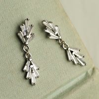 Art Deco Silver Drop Earrings
