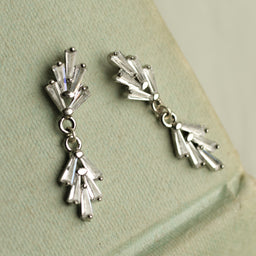 Art Deco Silver Drop Earrings
