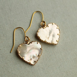 Pearl Heart Earrings