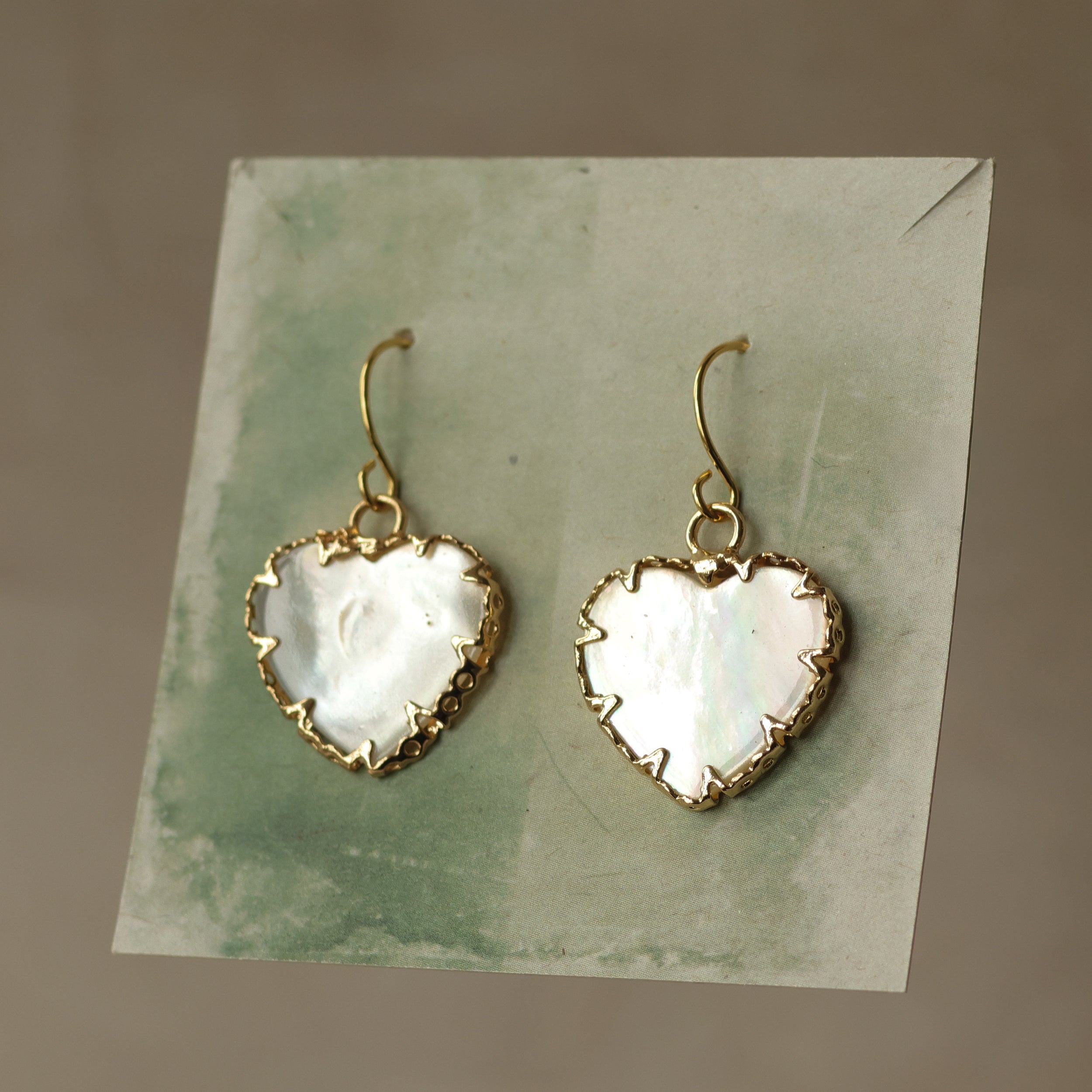 Pearl Heart Earrings