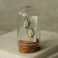 Crystal Vintage Leaf Earrings