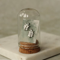 Silver Vintage Leaf Earrings