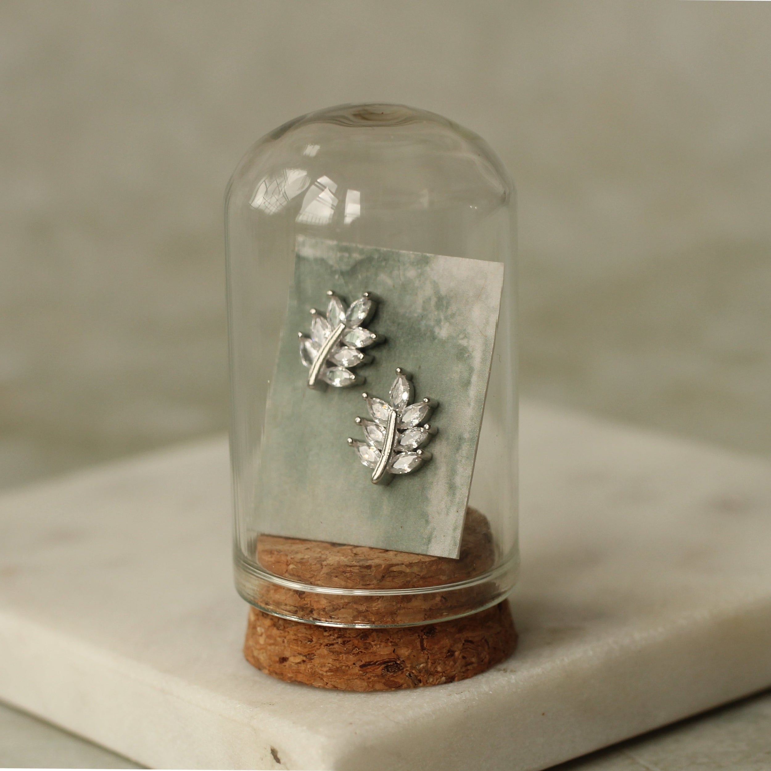 Silver Vintage Leaf Earrings