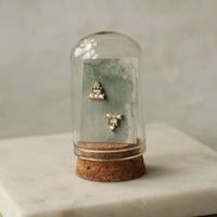 Smoky Quartz Art Deco Stud Earrings
