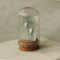 Sterling Silver Fern Stud Earrings