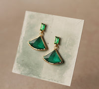 Vintage Jade Baguette Earrings
