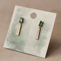 Emerald Crystal Drop Earrings