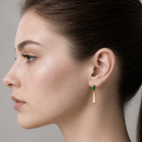 Emerald Crystal Drop Earrings