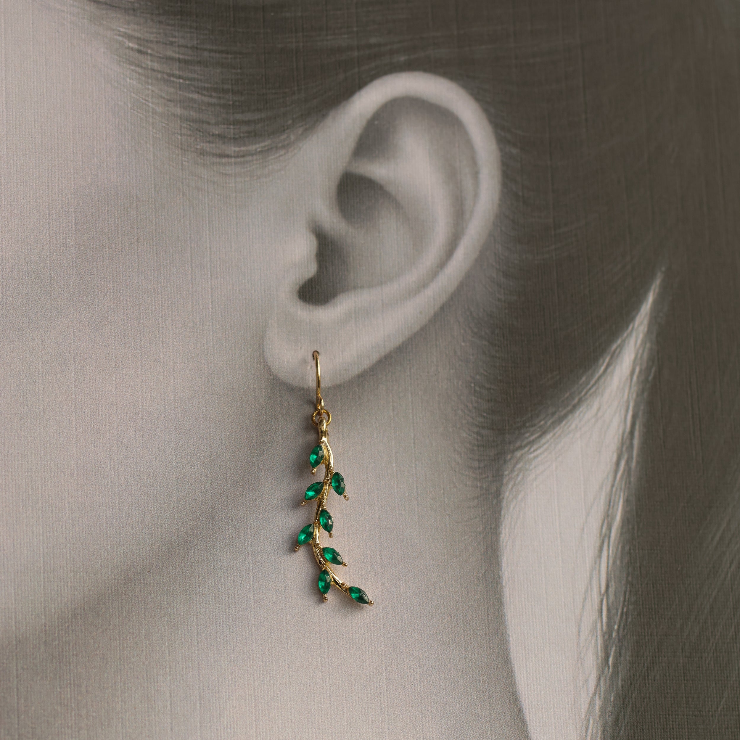 Emerald Branch Earrings