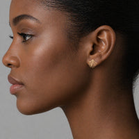 Pine Needle Fir Branch Stud Earrings