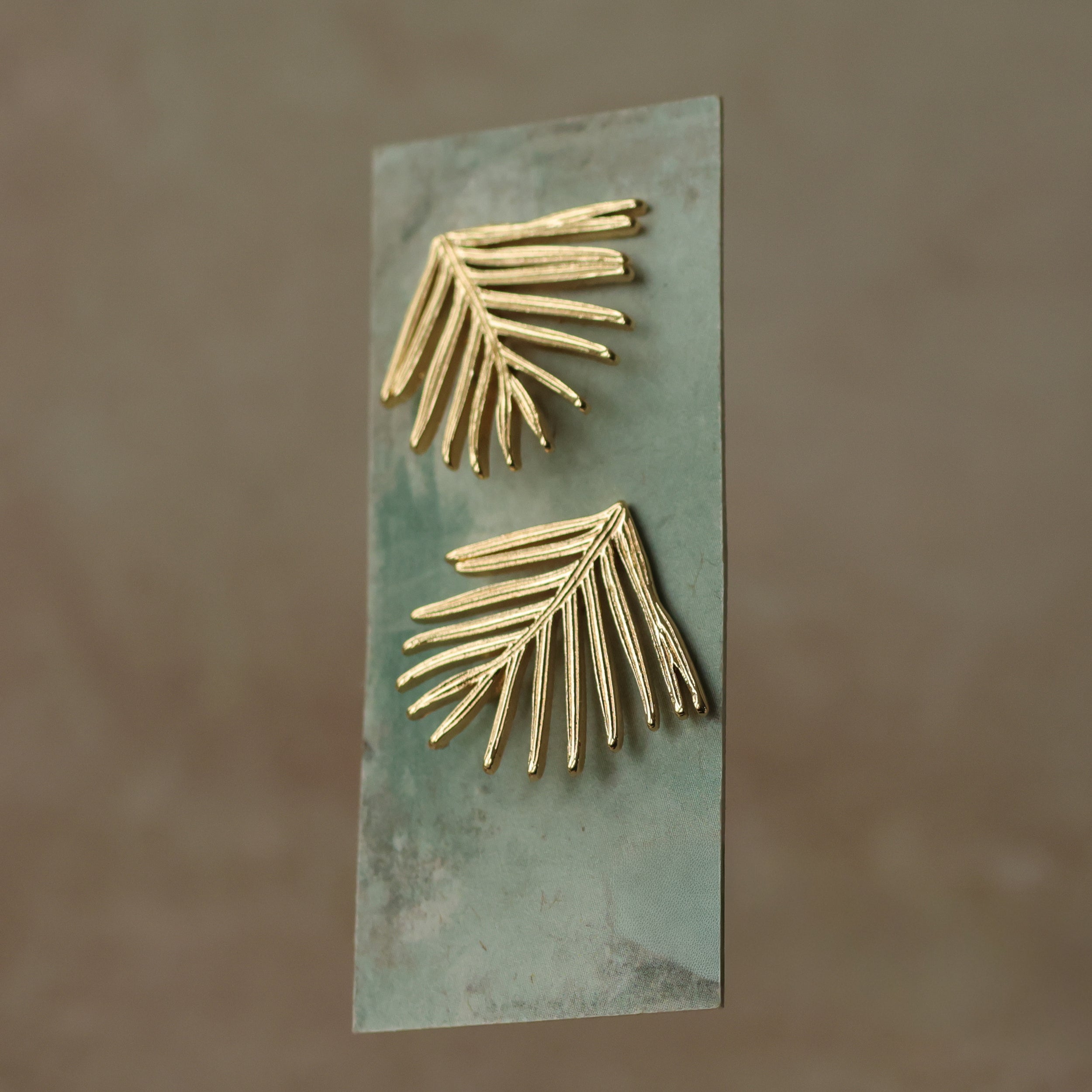 Pine Needle Fir Branch Stud Earrings