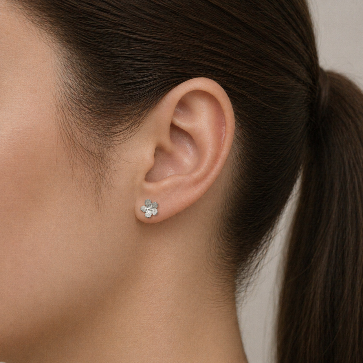 Forget Me Not Sterling Silver Stud Earrings