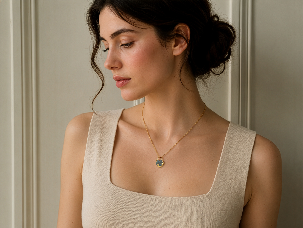 Heart Gemstone Necklace